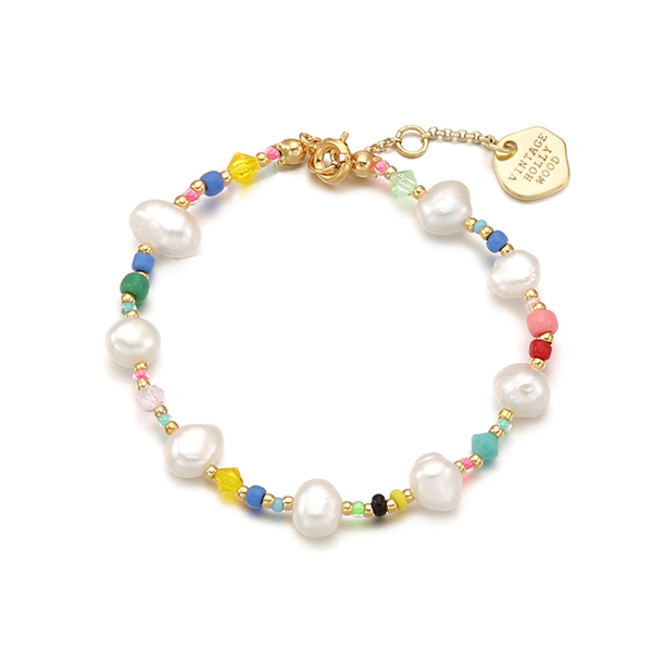 [오마이걸유아,RM,솔라,슬기 착용]Pearl n Crystal Beads Bracelet