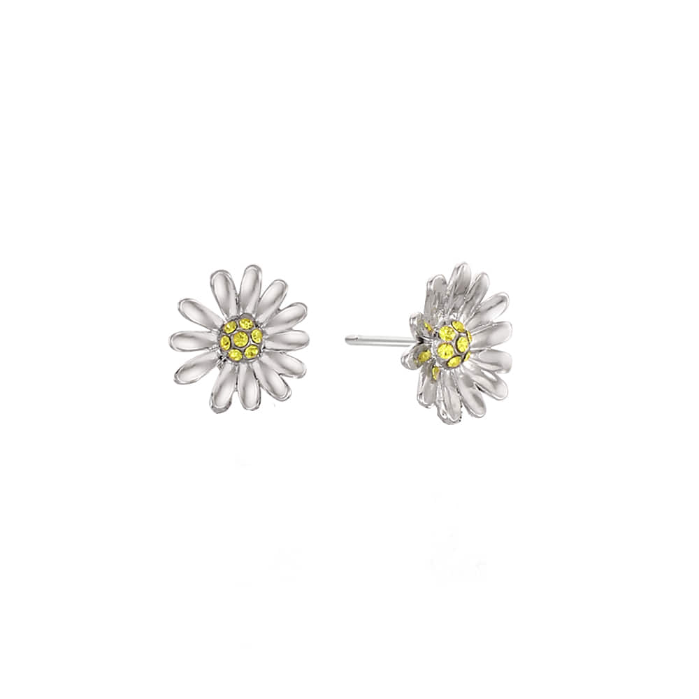 Mini Daisy Post Earring [Silver/Yellow]