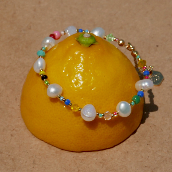 Pearl n Crystal Beads Bracelet_VH2279BR100M
