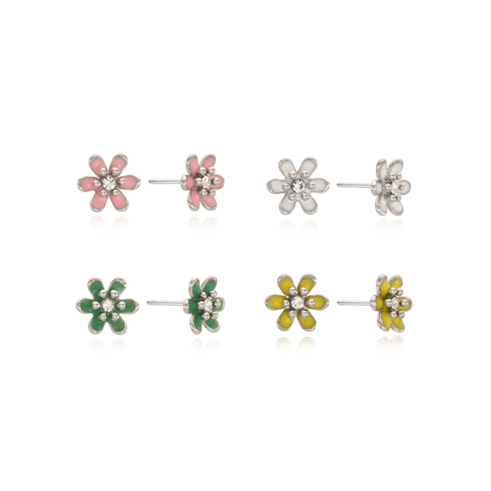 Petit Pastel Flower Earrings_4Color